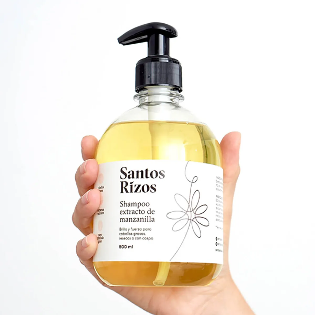 SANTOS RIZOS - Shampoo de Extracto de Manzanilla para Cabello Graso