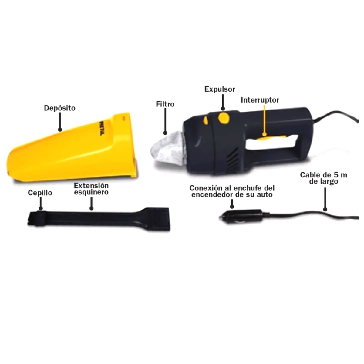 PRETUL - Aspiradora para Auto 12V aspiradora limpieza profunda PRETUL