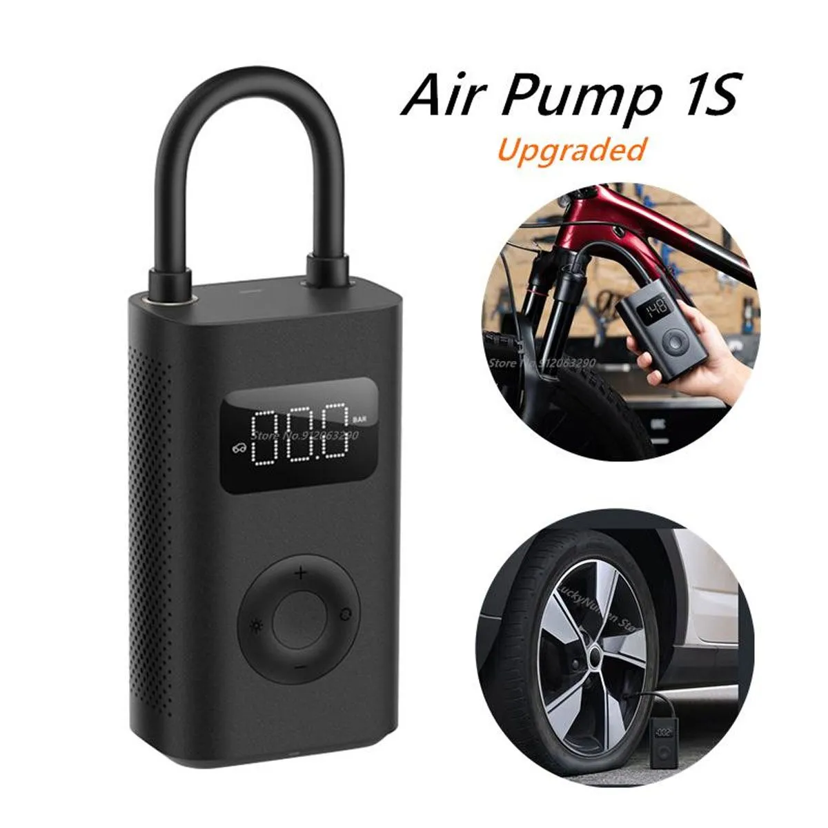 XIAOMI - Compresor de aire Xiaomi Portable Electric Air Compressor 1S  Negro