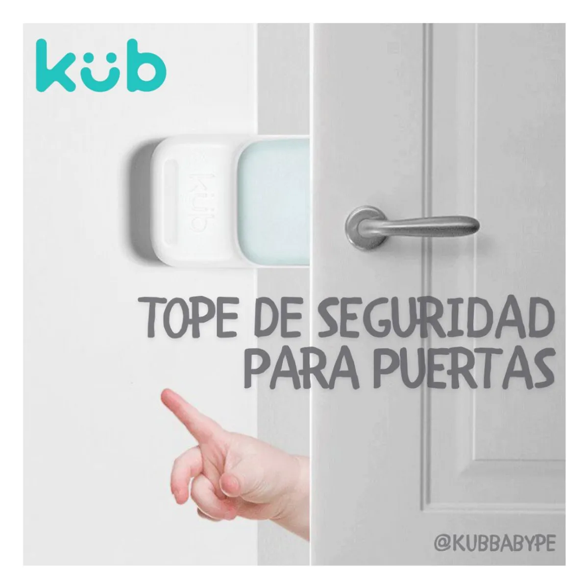 KUB - Tope seguro de puertas x 4 unid para bebe seguridad KUB
