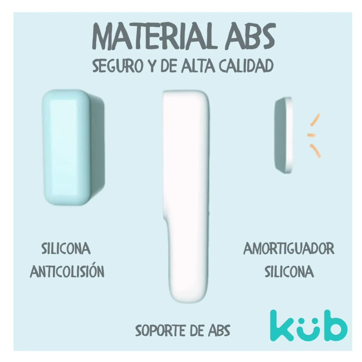 KUB - Seguro tope de puertas x 4 unid para bebe seguridad KUB
