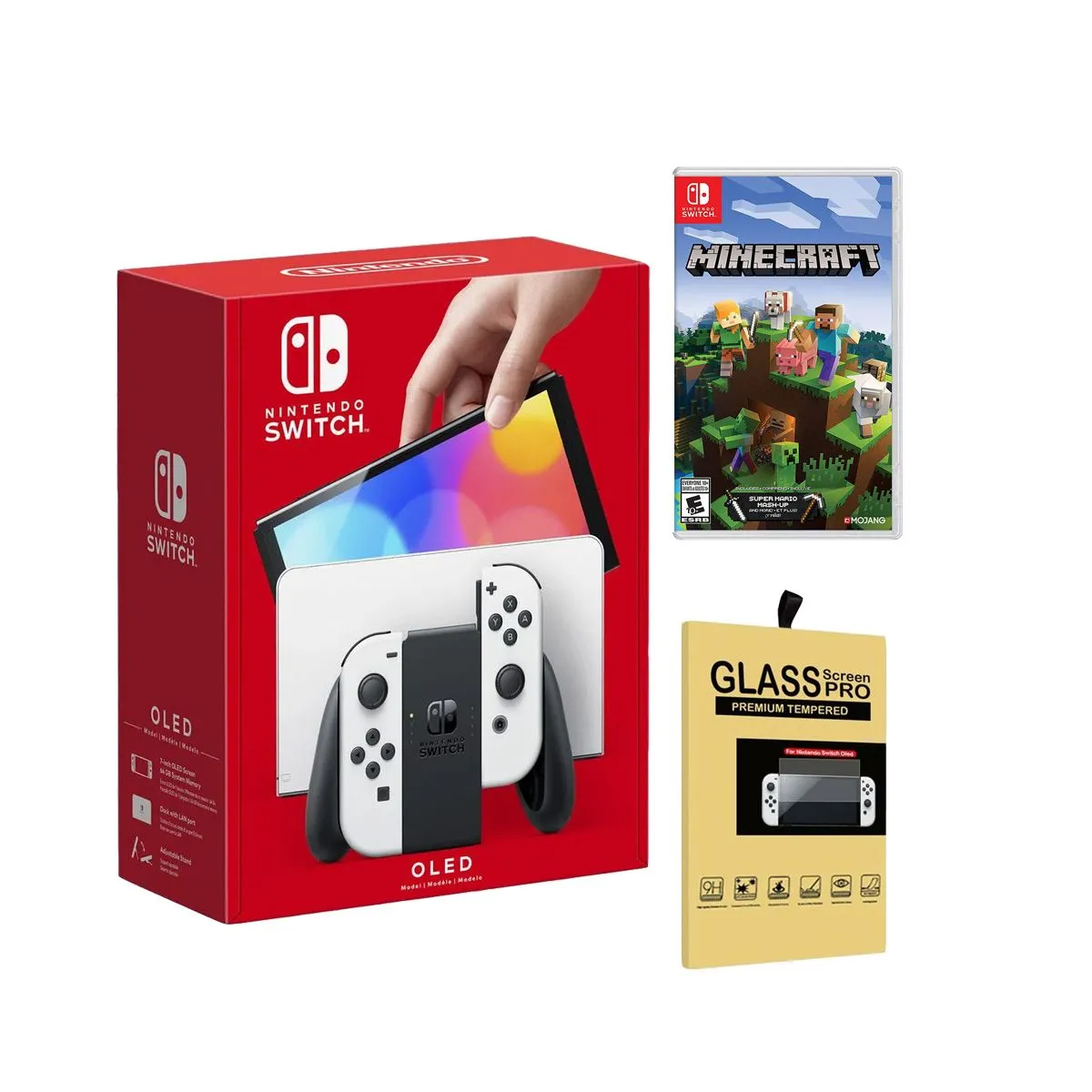 NINTENDO - Consola Nintendo Switch Oled Blanca  Minecraft  Mica