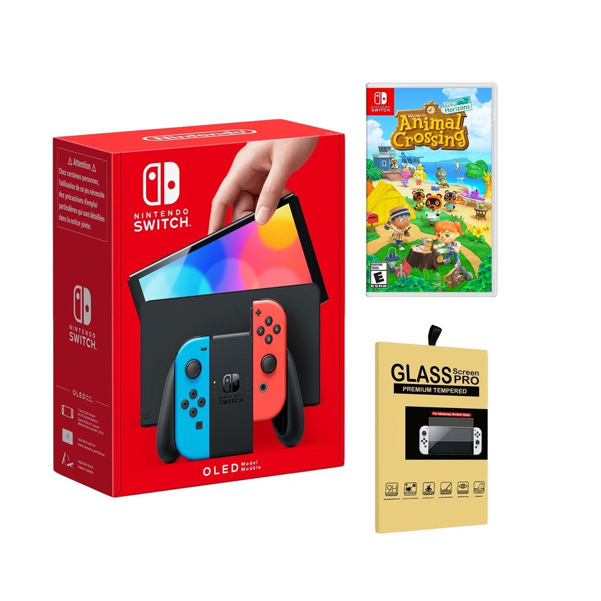 NINTENDO - Consola Nintendo Switch Oled Neón  Animal Crossing  Mica