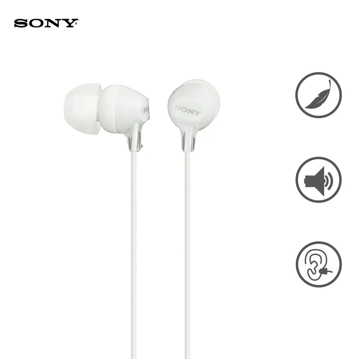 SONY - Audífonos Sony MDR-EX15AP Extra Bass Blanco