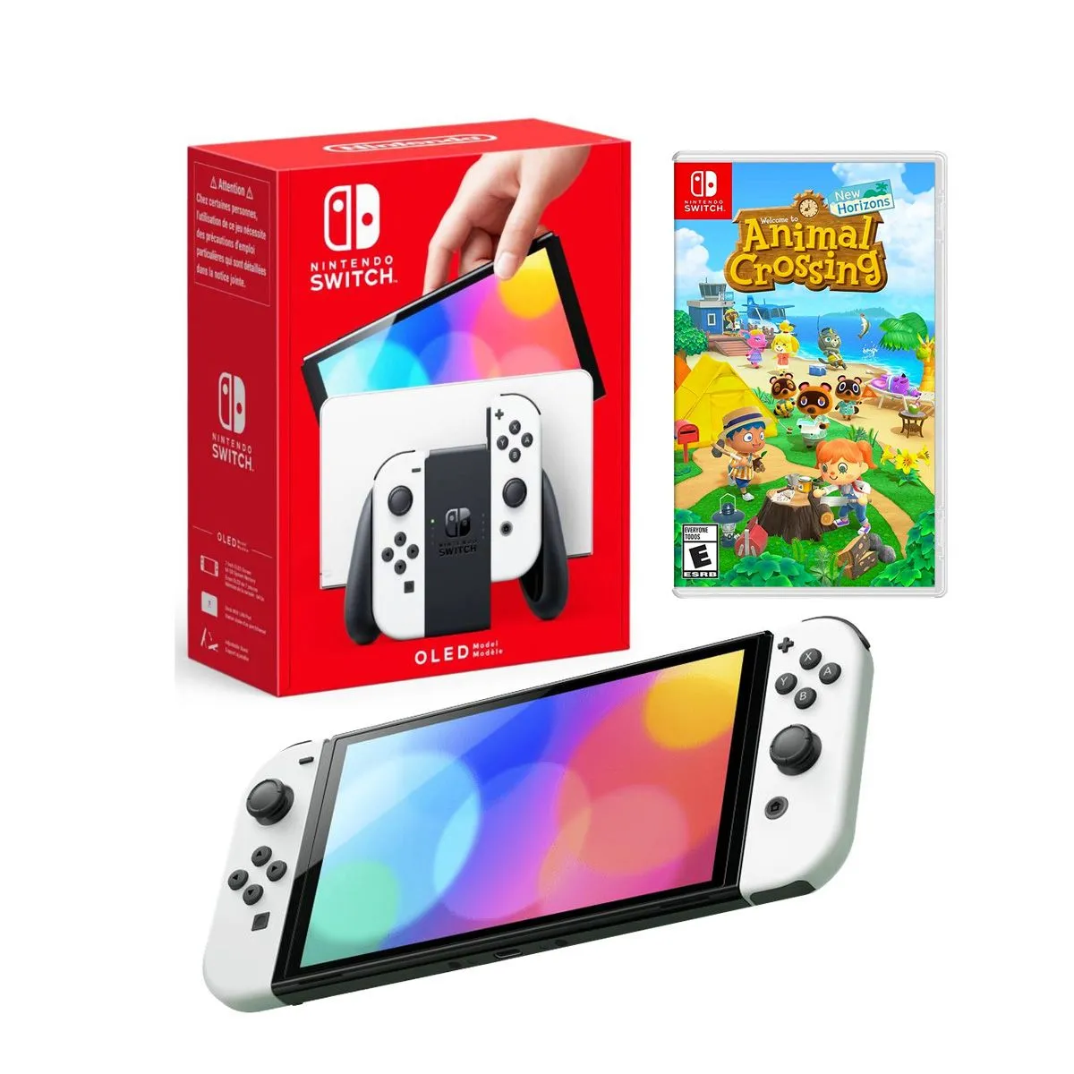 NINTENDO - Consola Nintendo Switch Oled Blanco  Animal Crossing