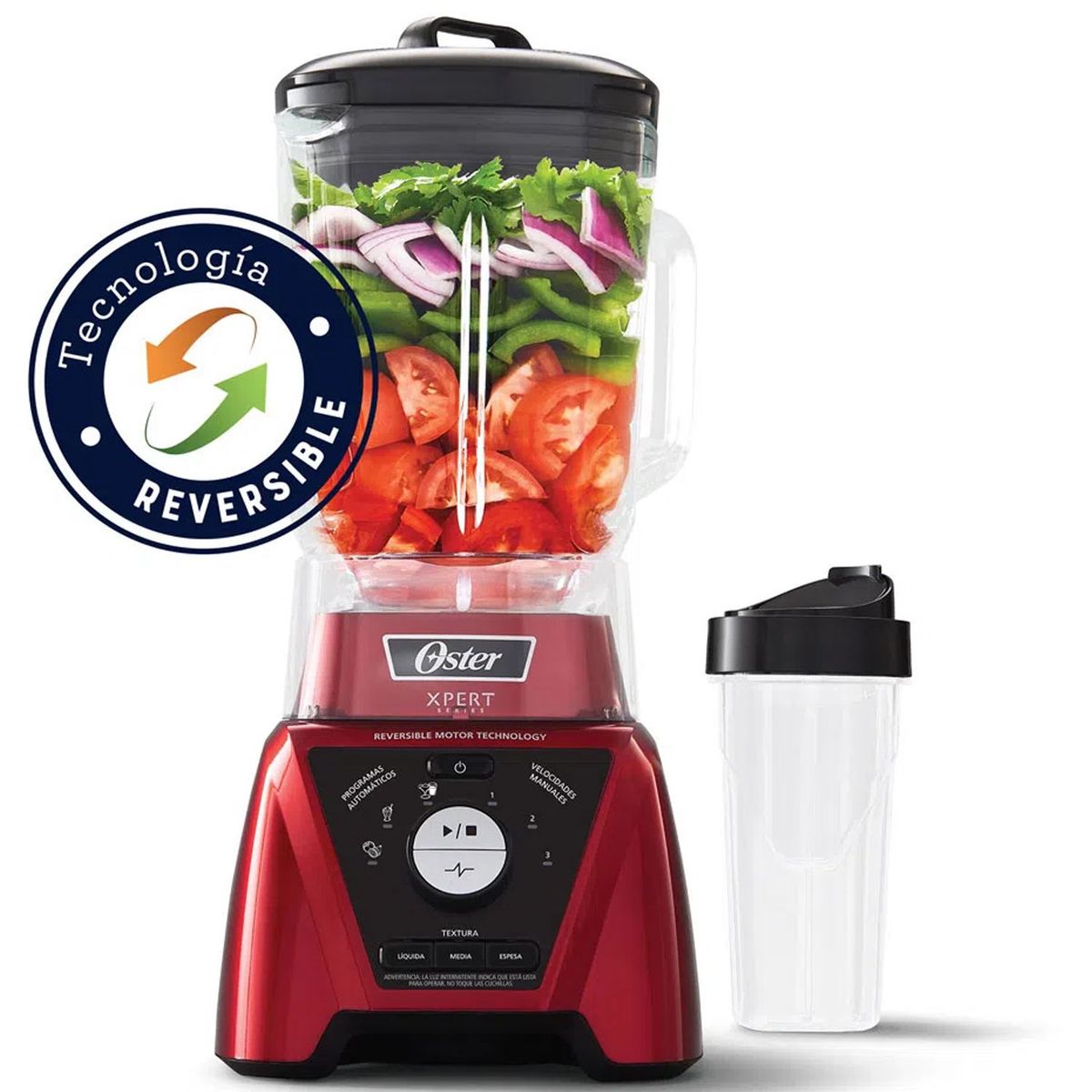 OSTER - Licuadora Xpert Series control de textura y Blend N Go BLST3BRPG Rojo