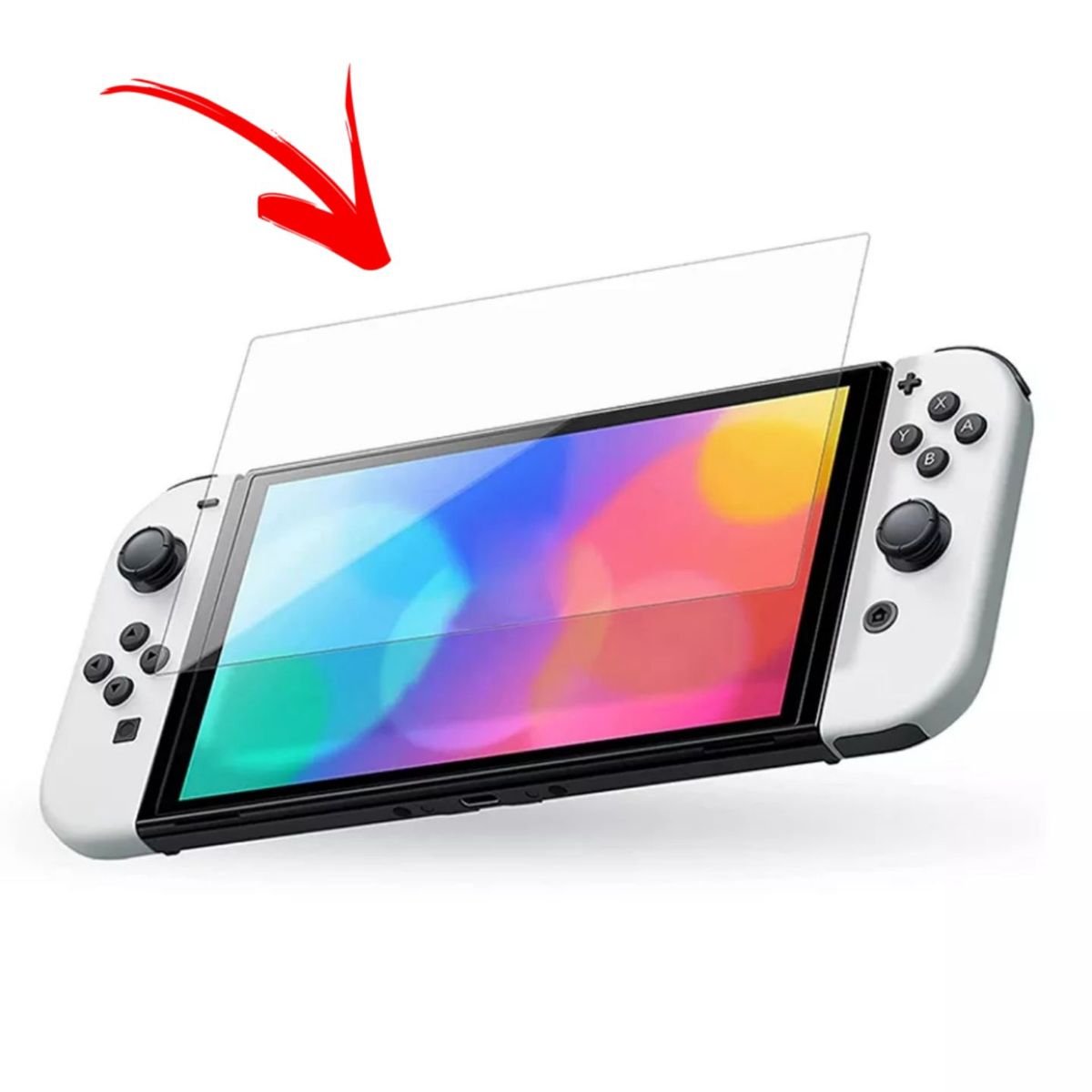 GENERICO - Mica Protector De Pantalla Vidrio Templado Para NINTENDO SWITCH OLED