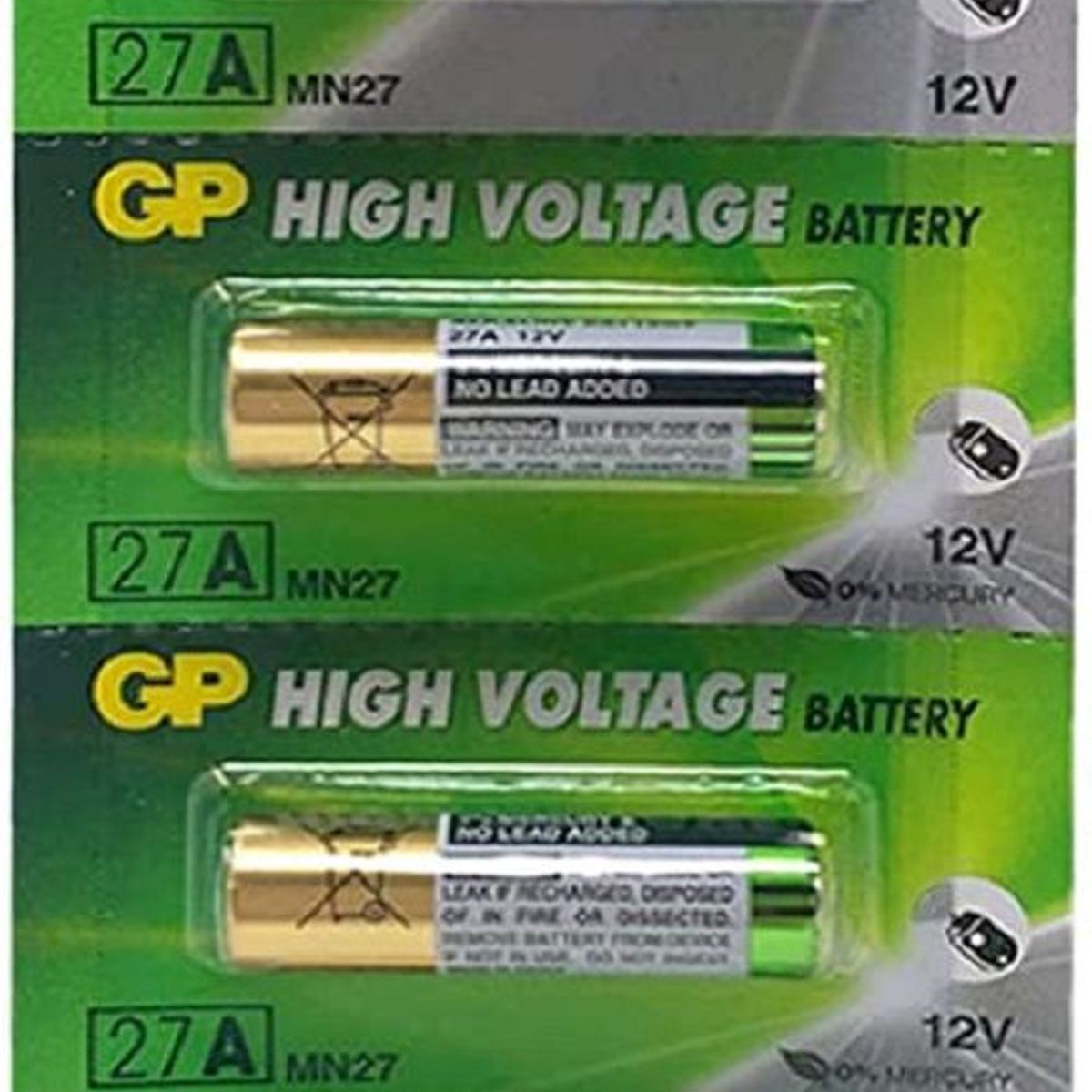 GP BATTERIES - GP 27A - A27 12V. Blister de 05 pilas