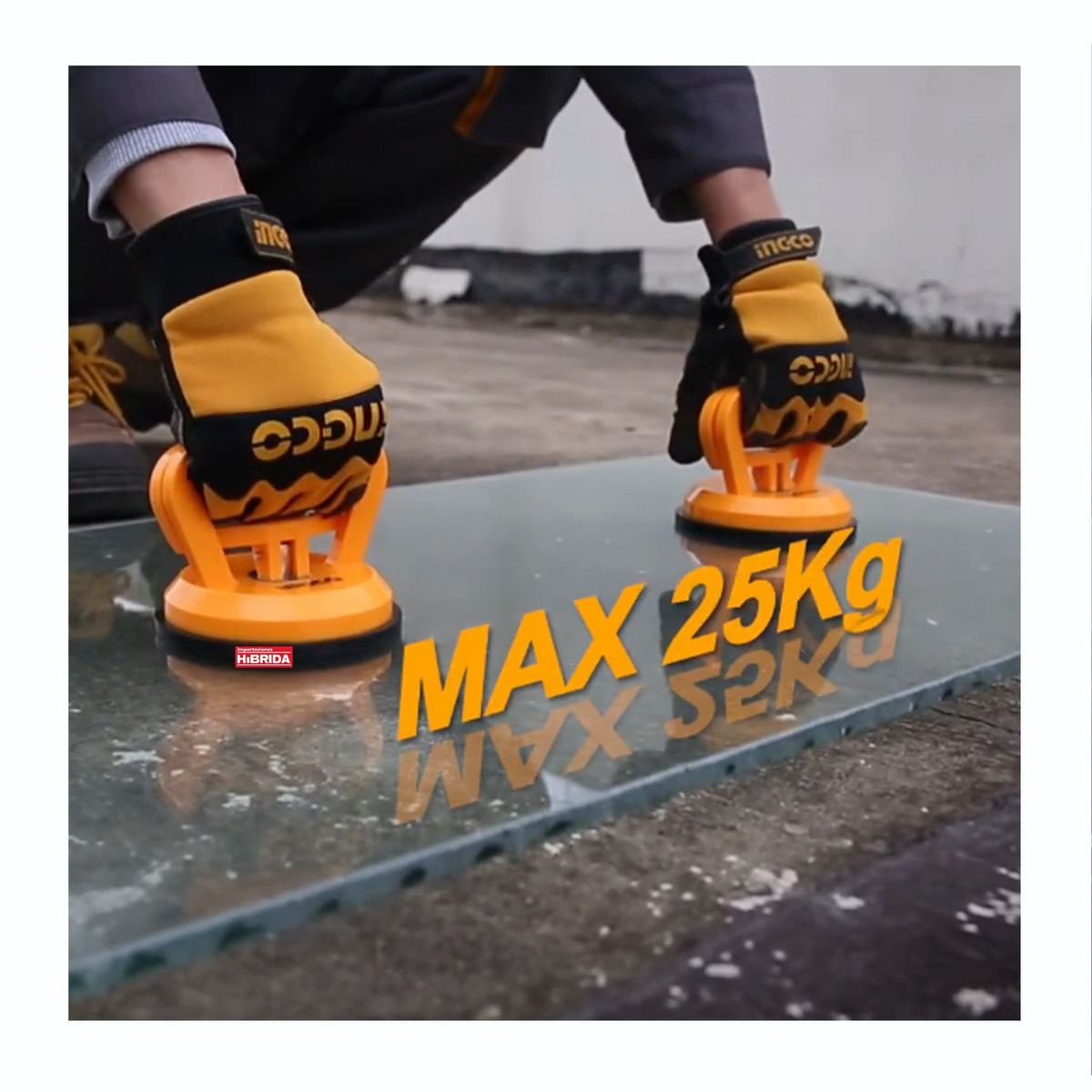 INGCO TOOLS - VENTOSA SIMPLE 25K PARA VIDRIOS Y CERÁMICOS 115CM INGCO - HSU012501