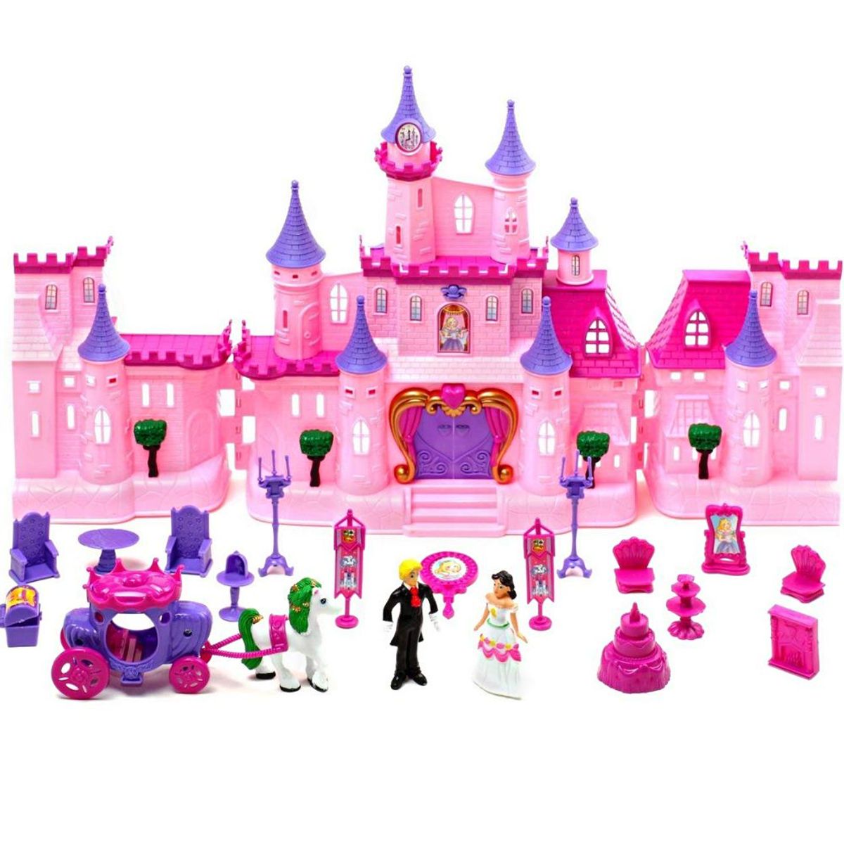 MINARI - Castillo de Princesas Juguete para Niñas con Accesorios