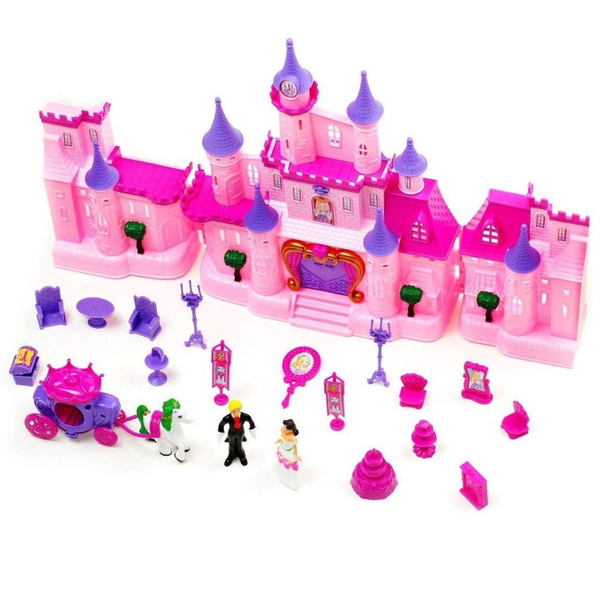 MINARI - Castillo de Princesas Juguete para Niñas con Accesorios