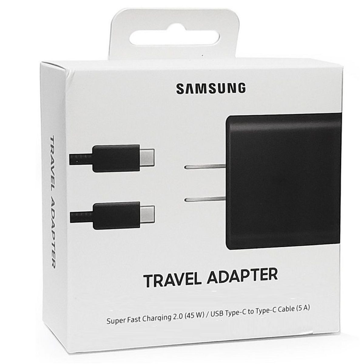 GENERICO - Cargador 45W para Samsung Galaxy Tipo-C a Tipo-C Negro
