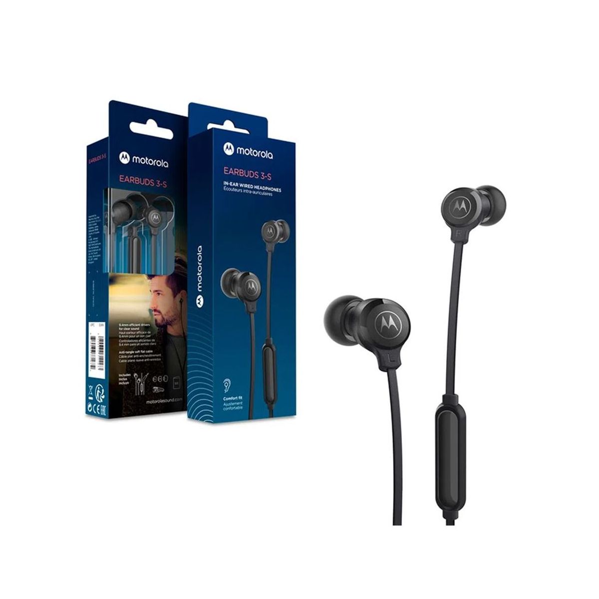 MOTOROLA - Audífonos Motorola Earbuds 3-S In-Ear Negro