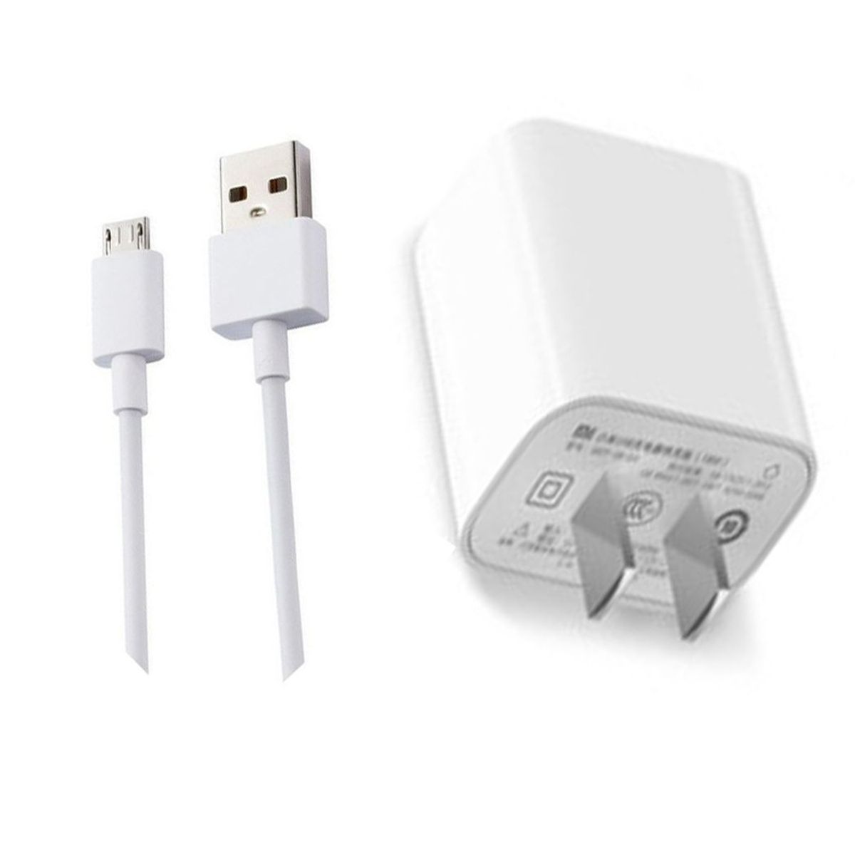 XIAOMI - Cargador Xiaomi 18W Qualcomm Quick Charger 2.0 Micro USB V8 Blanco