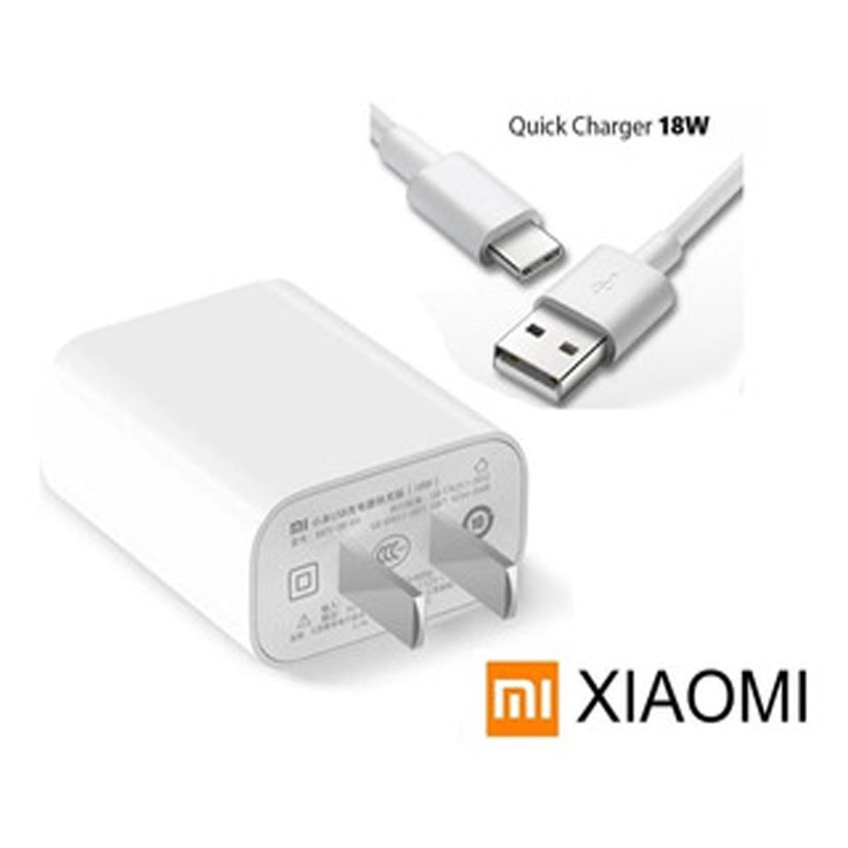 XIAOMI - Cargador Xiaomi 18W Qualcomm Quick Charger 2.0 Tipo C Blanco