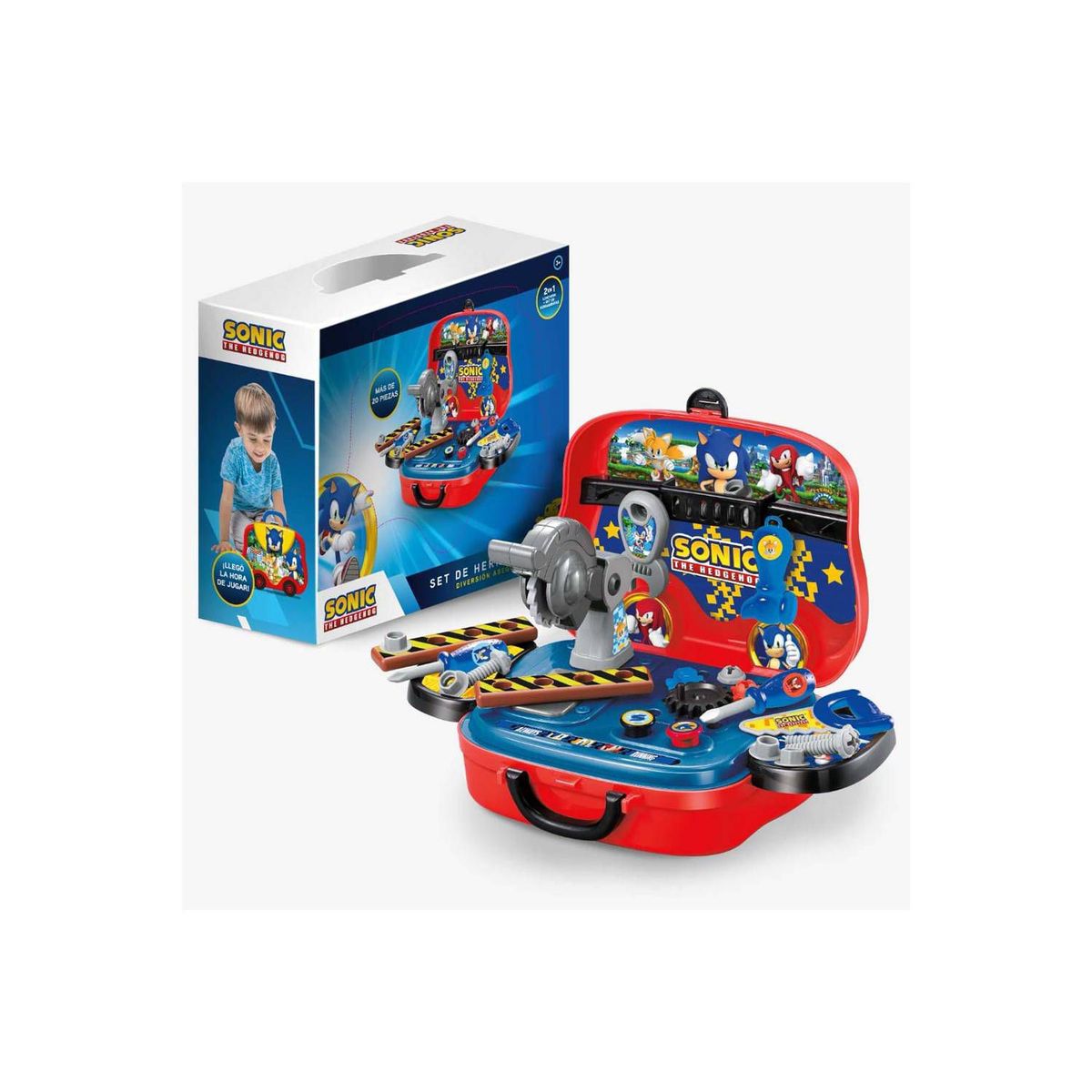 SONIC - Set De Herramientas Y Lonchera 2 En 1 The Hedgehog / Sega