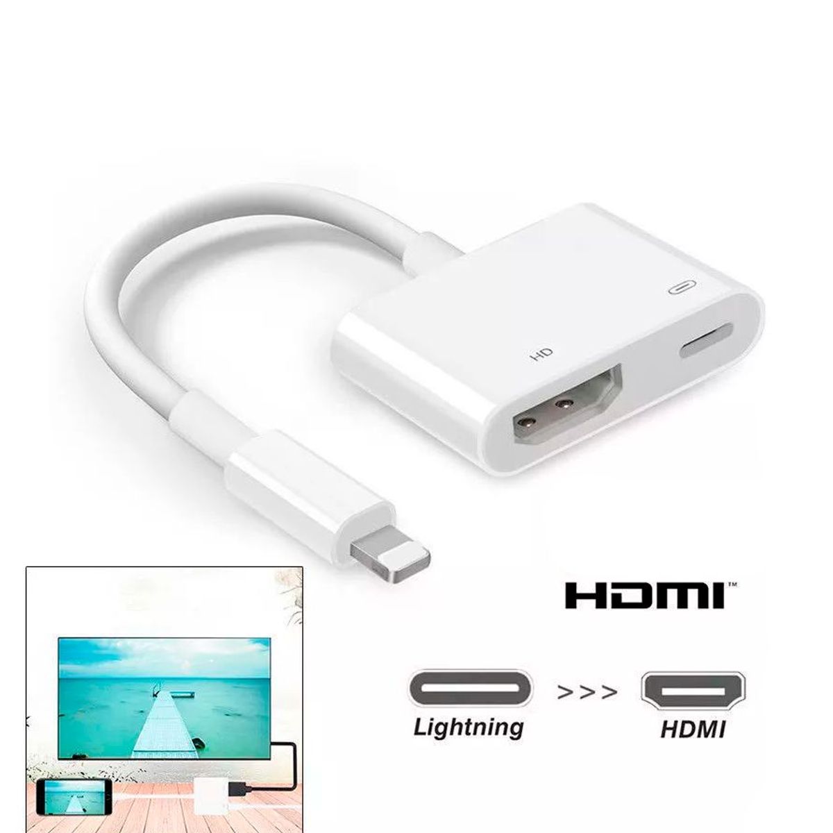 OEM - Adaptador de Lightning a HDMI para iPhone