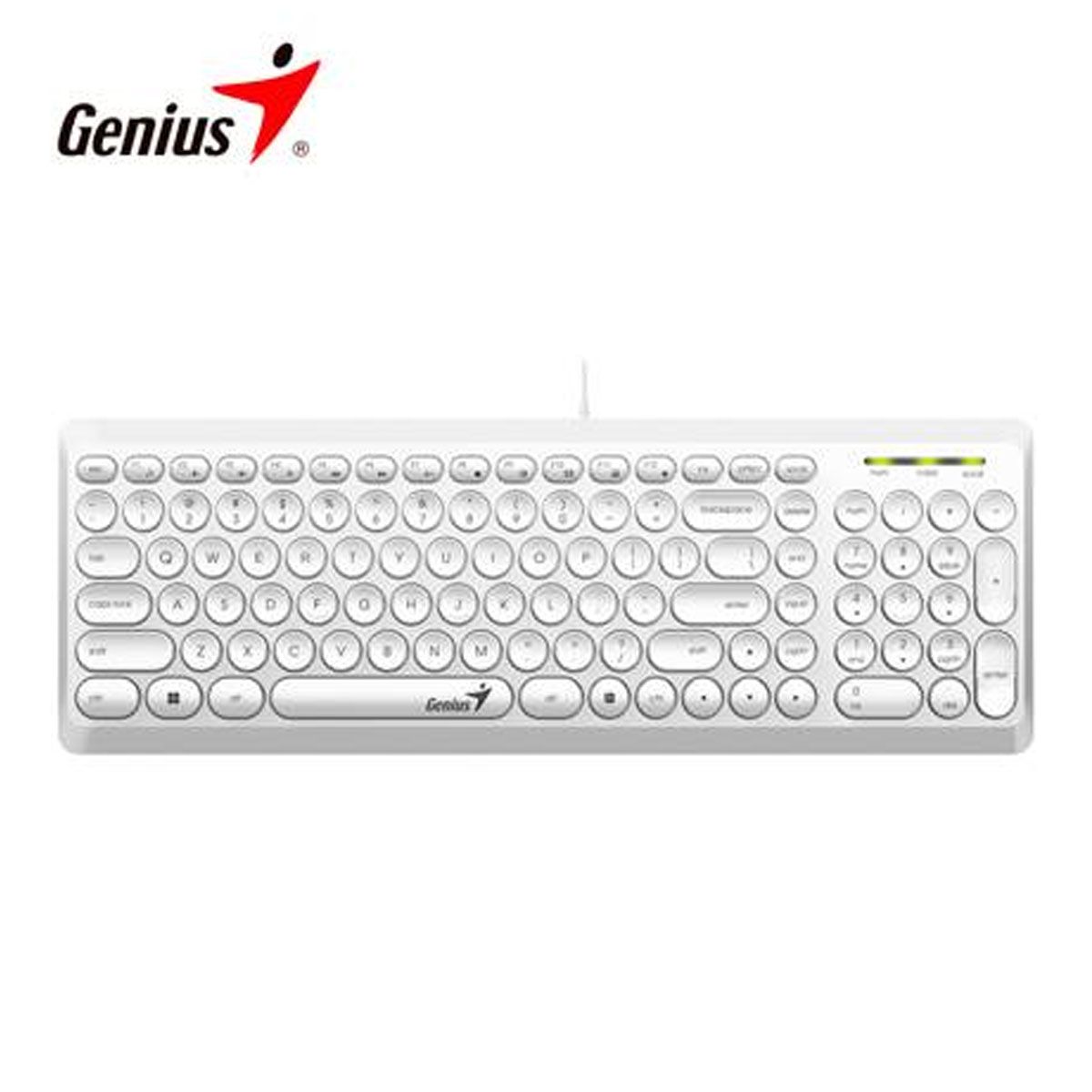 GENIUS - Teclado Genius Slimstar Q200 Usb Multimedia White