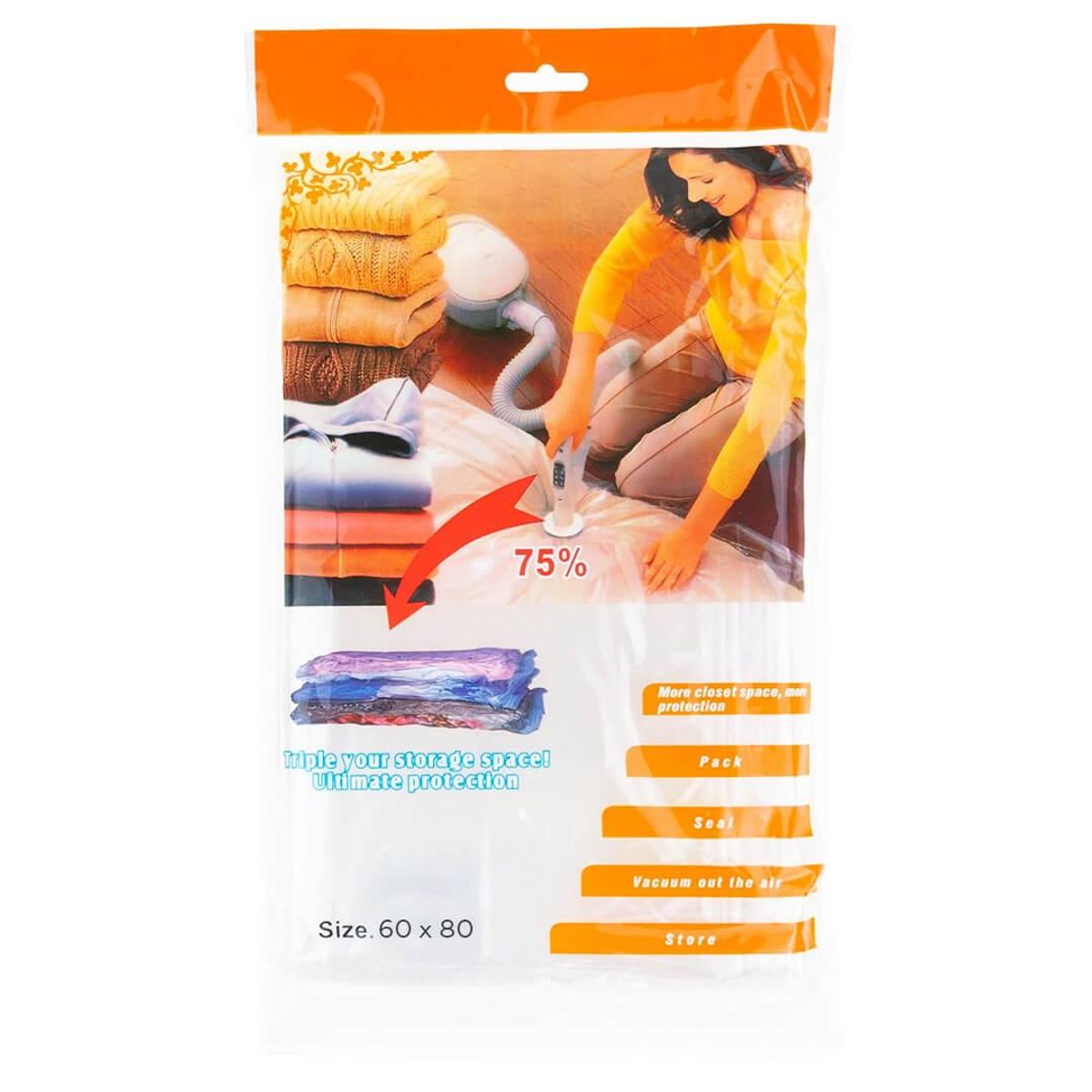 AURELA - Bolsa al Vacío para Ropa 60 x 120 cm