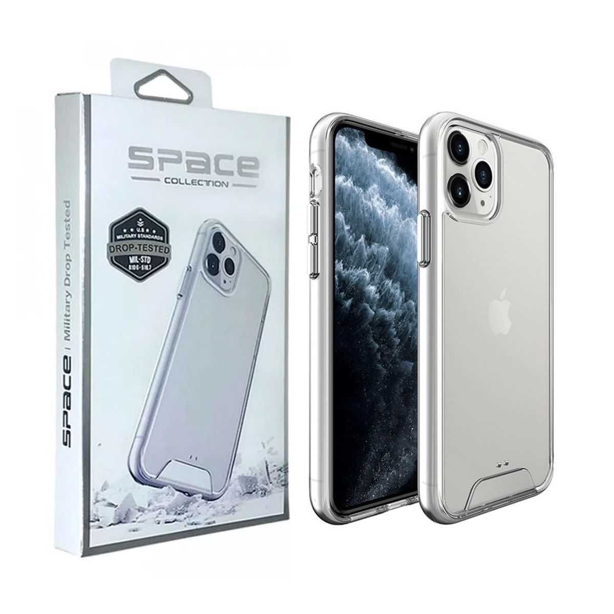 SPACE - Case Space AntiCaida para iPhone 11 Pro Max Transparente