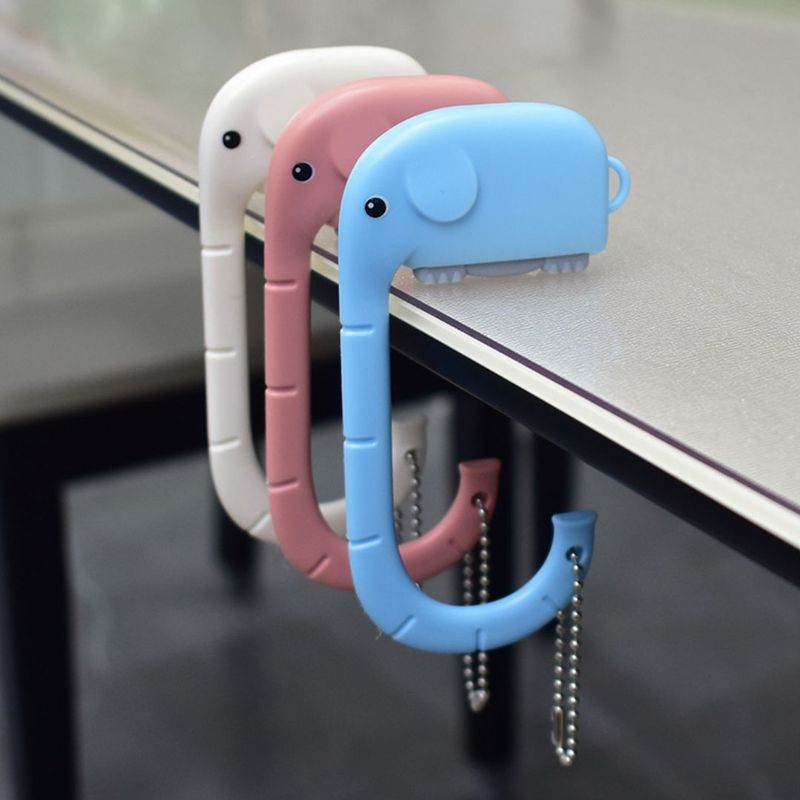 AURELA - Colgador de Carteras de Elefante Blanco - Pack de 3 unidades