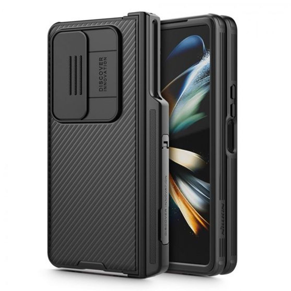 NILLKIN - Case Nillkin Samsung Z Fold 4 Camshield Funda Híbrida Negro