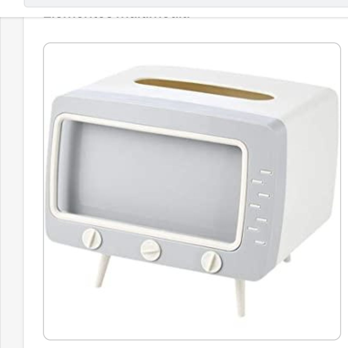 AURELA - Servilletero Porta Celular Retro - Gris