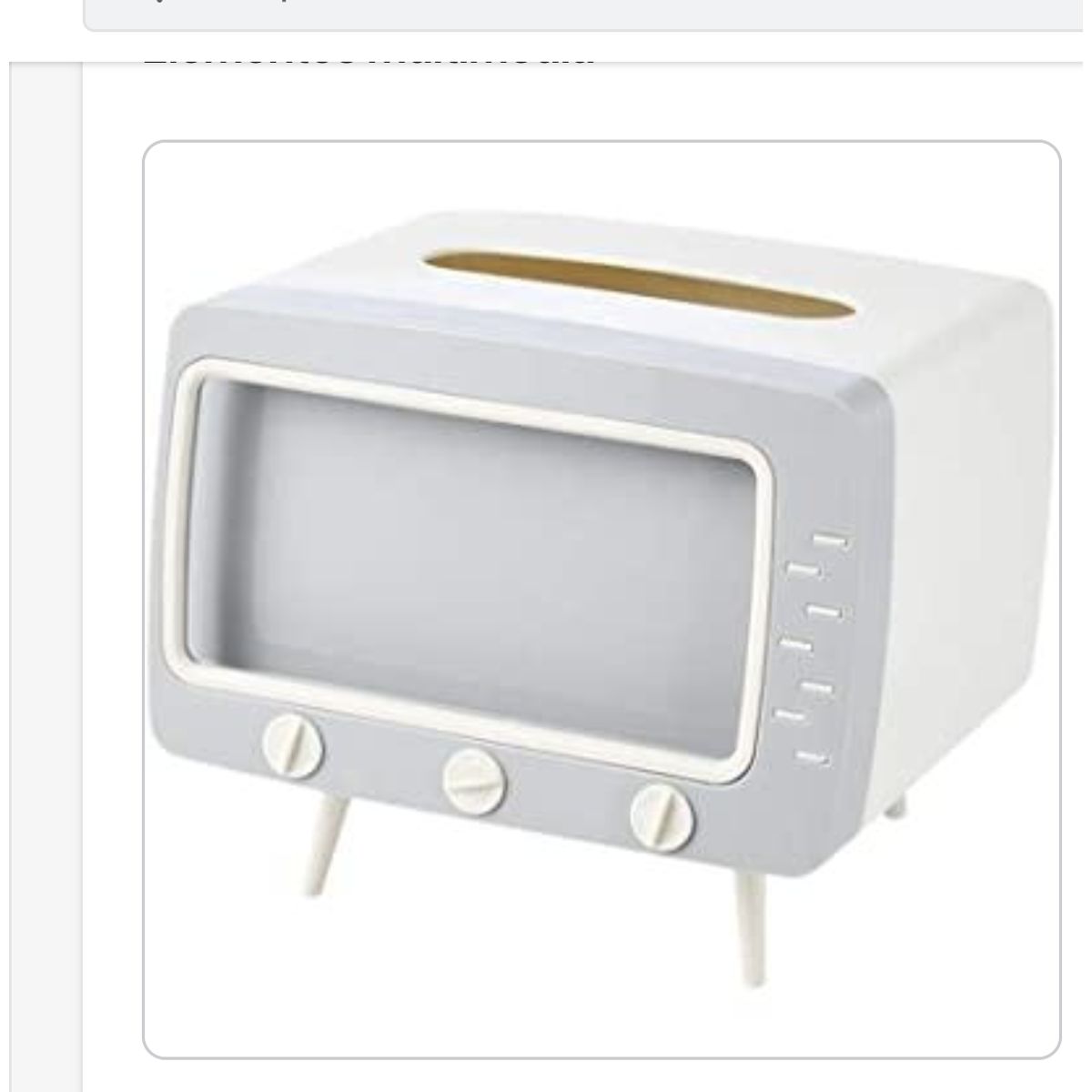 AURELA - Servilletero Porta Celular Retro - Gris