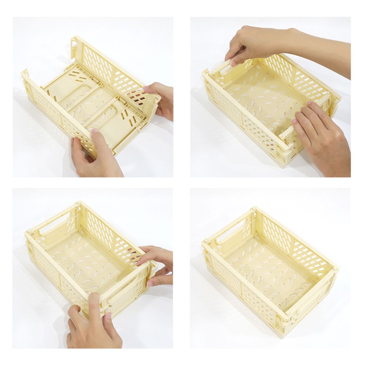 AURELA - Set de 2 Canastas de Almacenamiento Verde