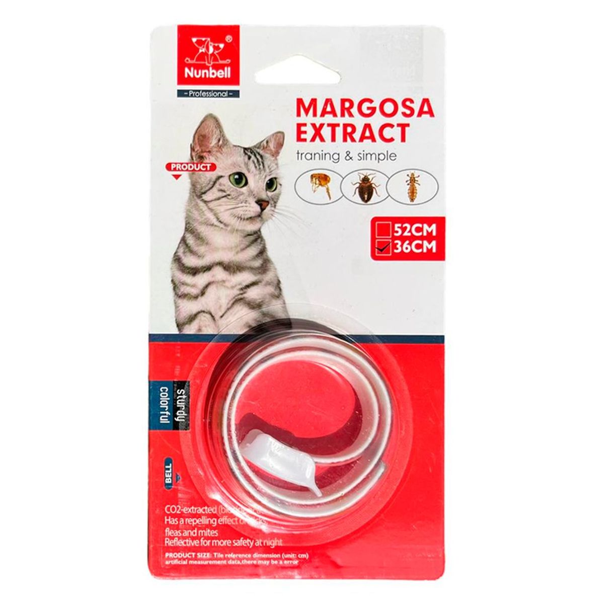 GENERICO - Collar Antipulgas para Gatos Nunbell 36cm