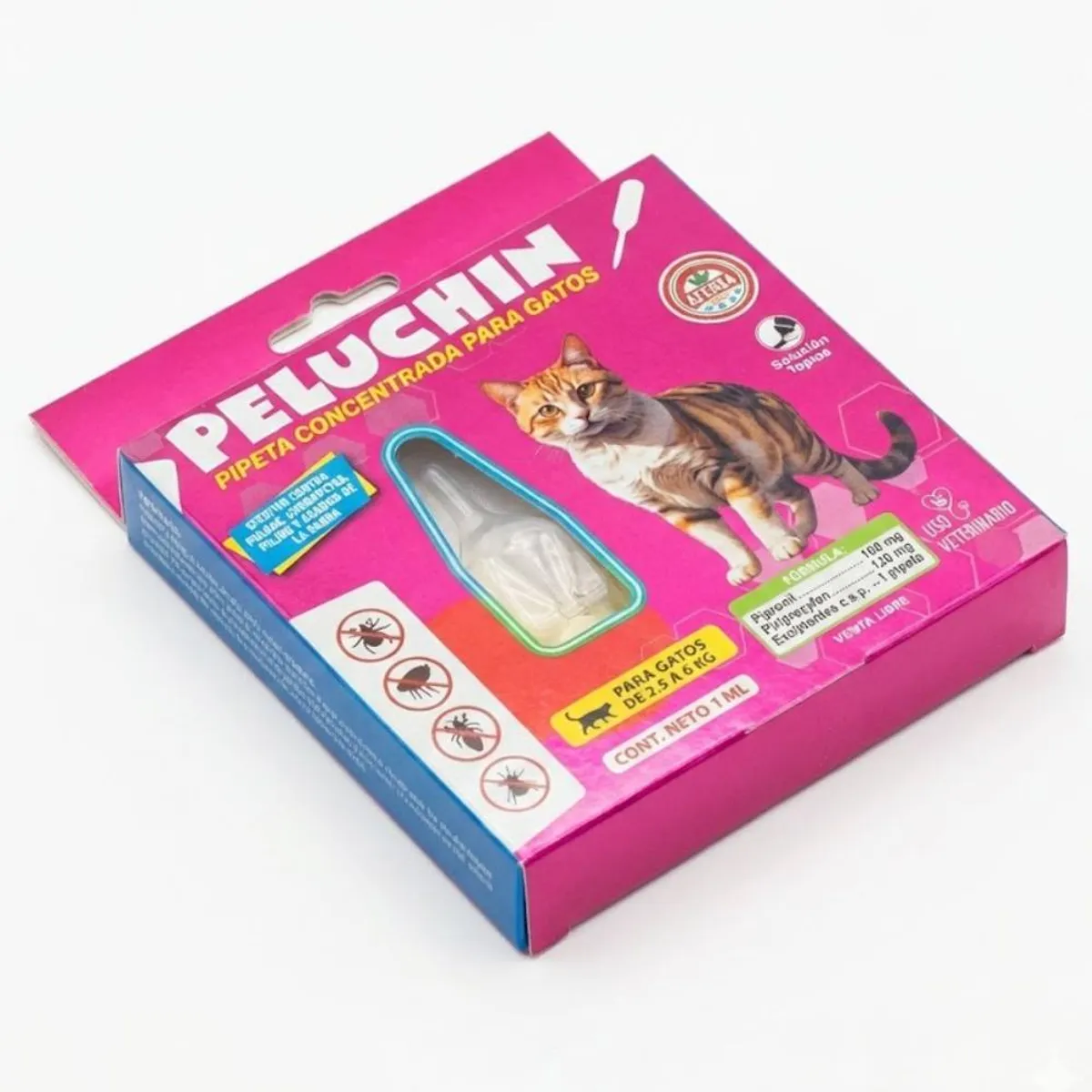 OEM - Pipeta para Gatos 2.5 a 6kg Peluchin