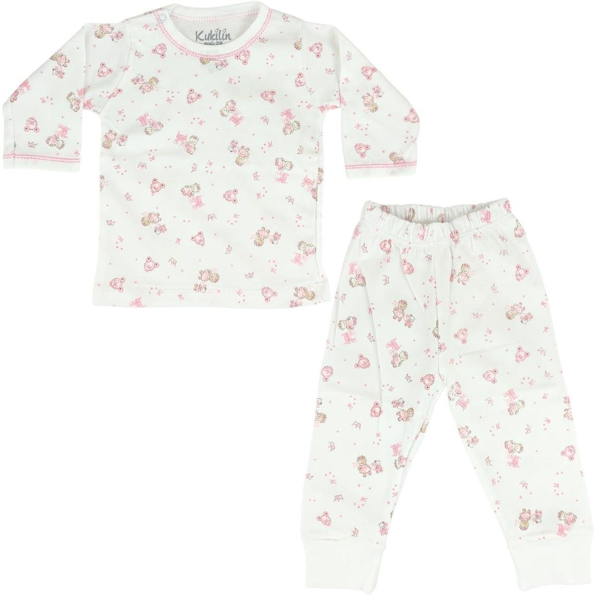 GENERICO - Pijama Bebe Niña - Algodon - Osita Castillo