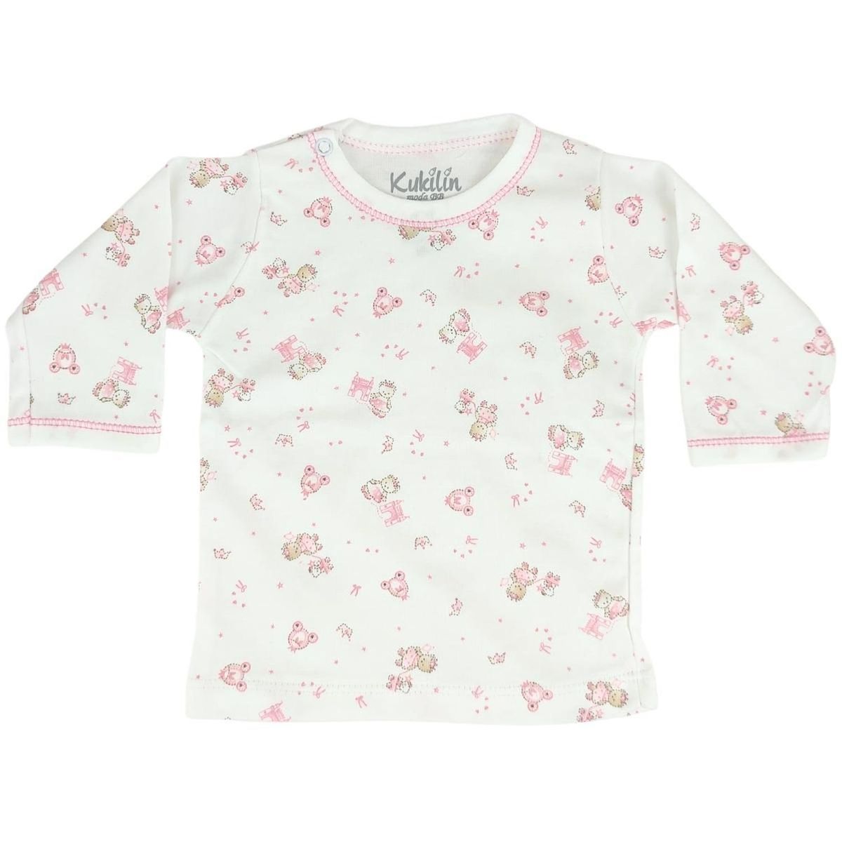 GENERICO - Pijama Bebe Niña - Algodon - Osita Castillo