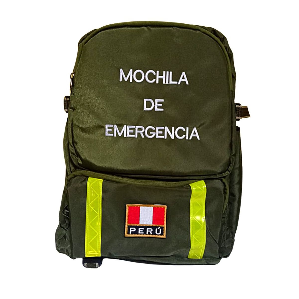GENERICO - Mochilas De Emergencia Tela Nylon Con Cinta Reflectiva Verde