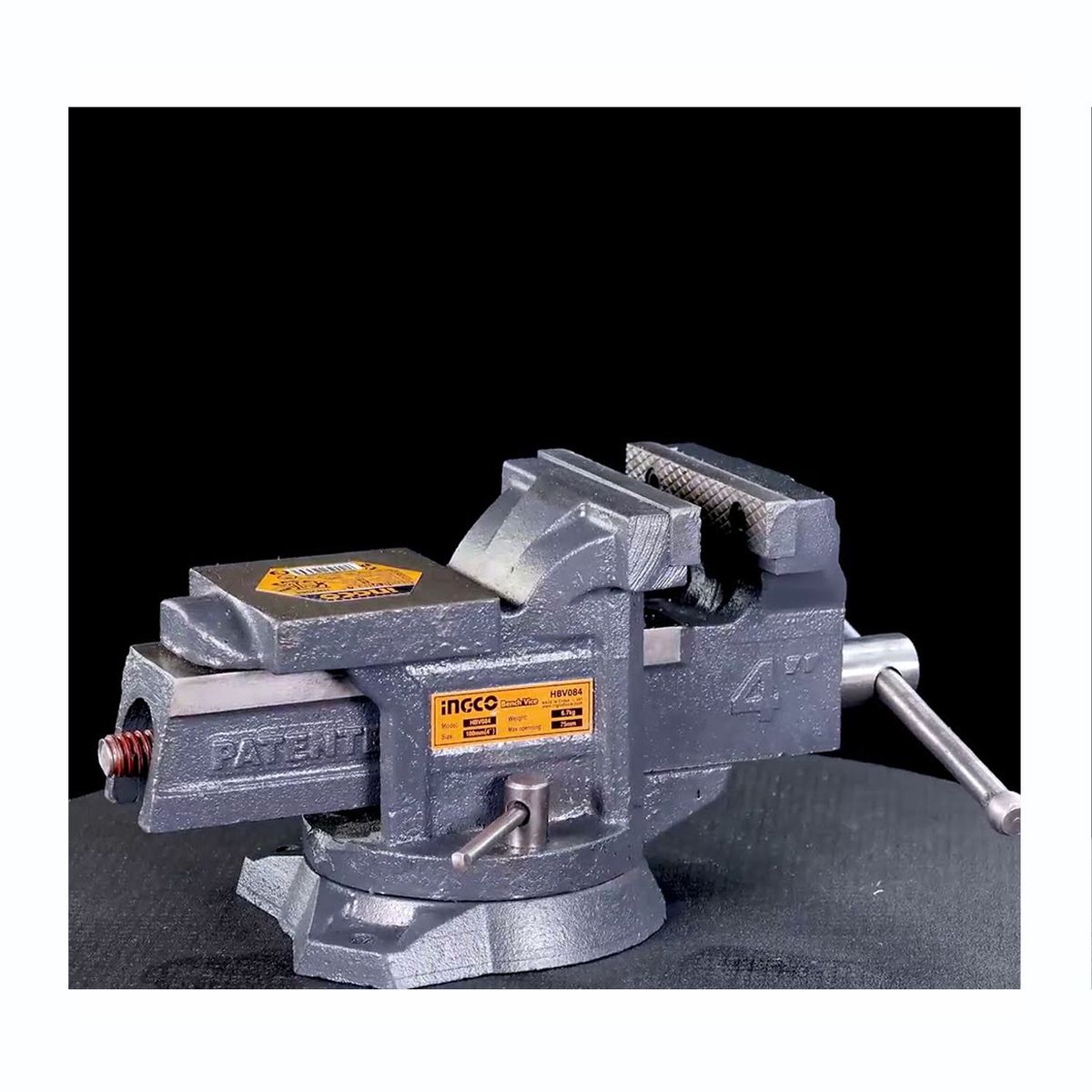 INGCO TOOLS - Tornillo De Banco de 4Pulg Yunque Giratorio Industrial Ingco HBV084