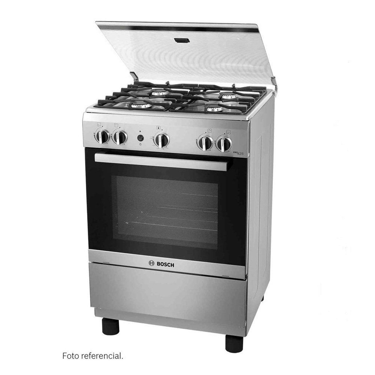 BOSCH - Cocina de Piso A Gas Bosch Pro425 4 Quemadores - Inoxidable
