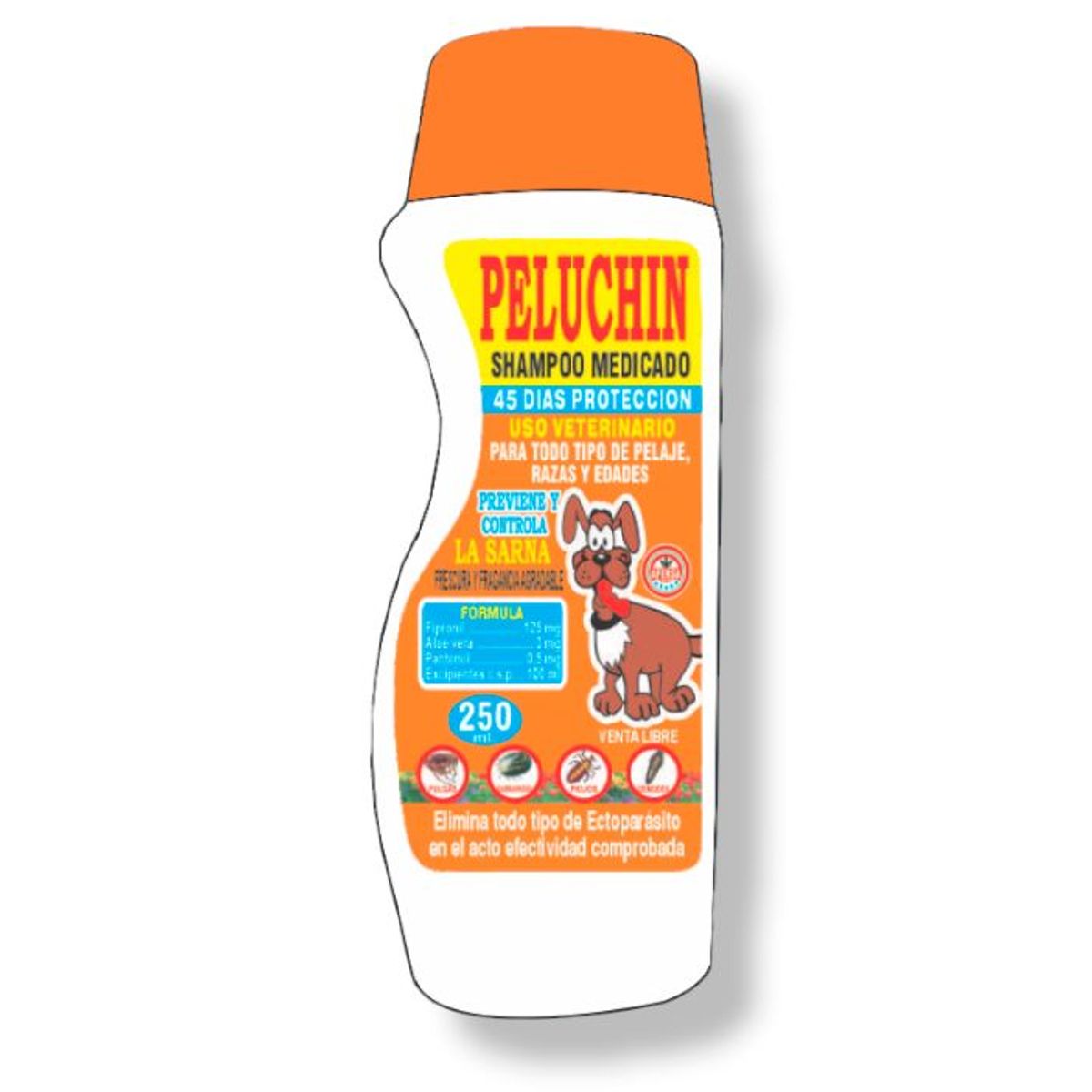 OEM - Shampoo perfumado para perros PELUCHIN Antipulgas