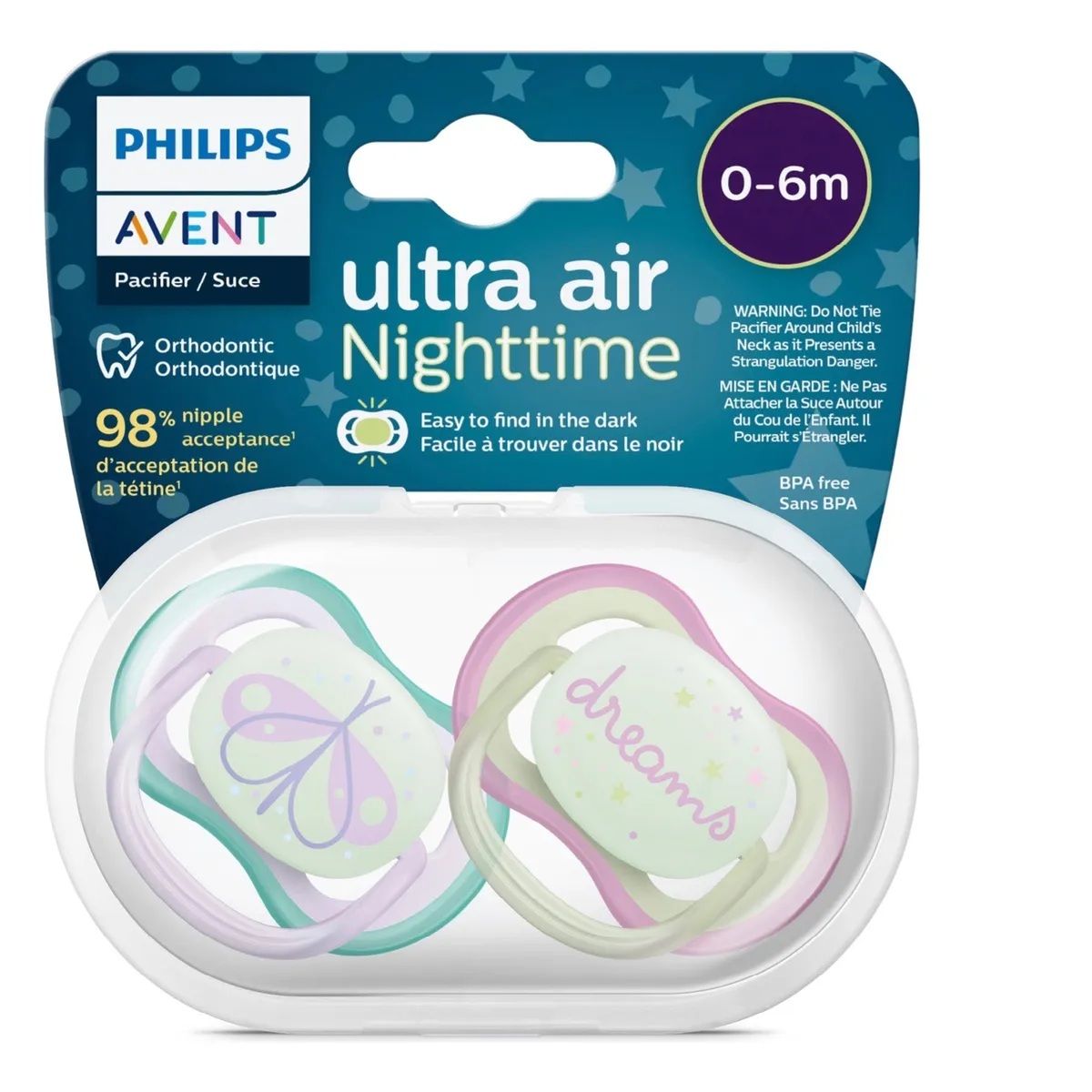 PHILIPS AVENT - Chupones Avent Ultra Aereados de 0 a 6 Meses Niña