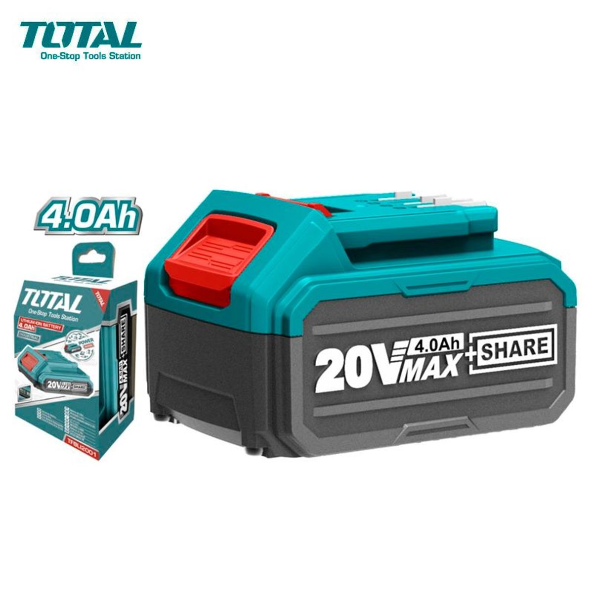 Total Tools - BATERÍA DE LITIO 20V 4AH MULTIHERRAMIENTA INDUSTRIAL TOTAL- TFBLI2002