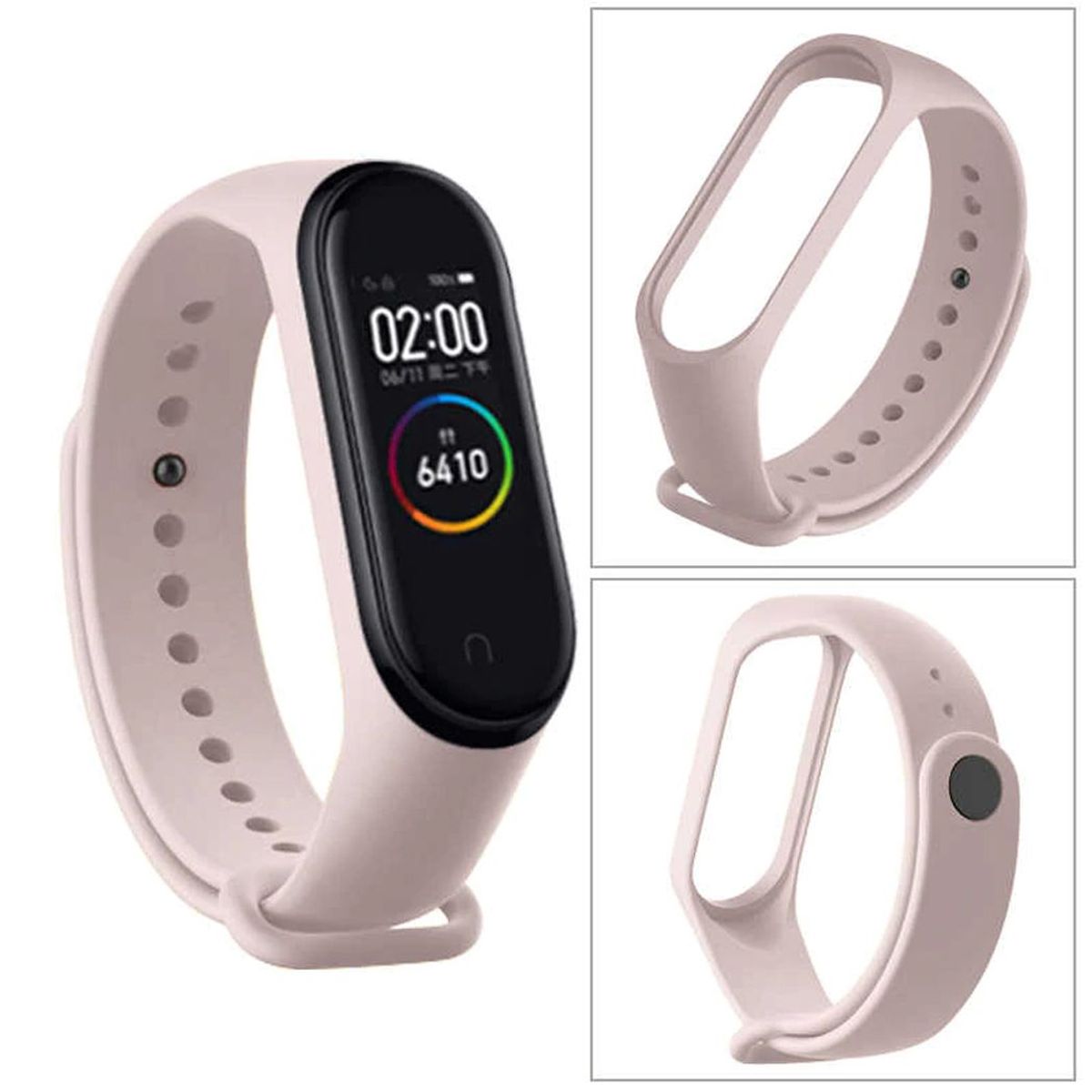 GENERICO - Correa de Silicona para Xiaomi Mi Band 5 Nude
