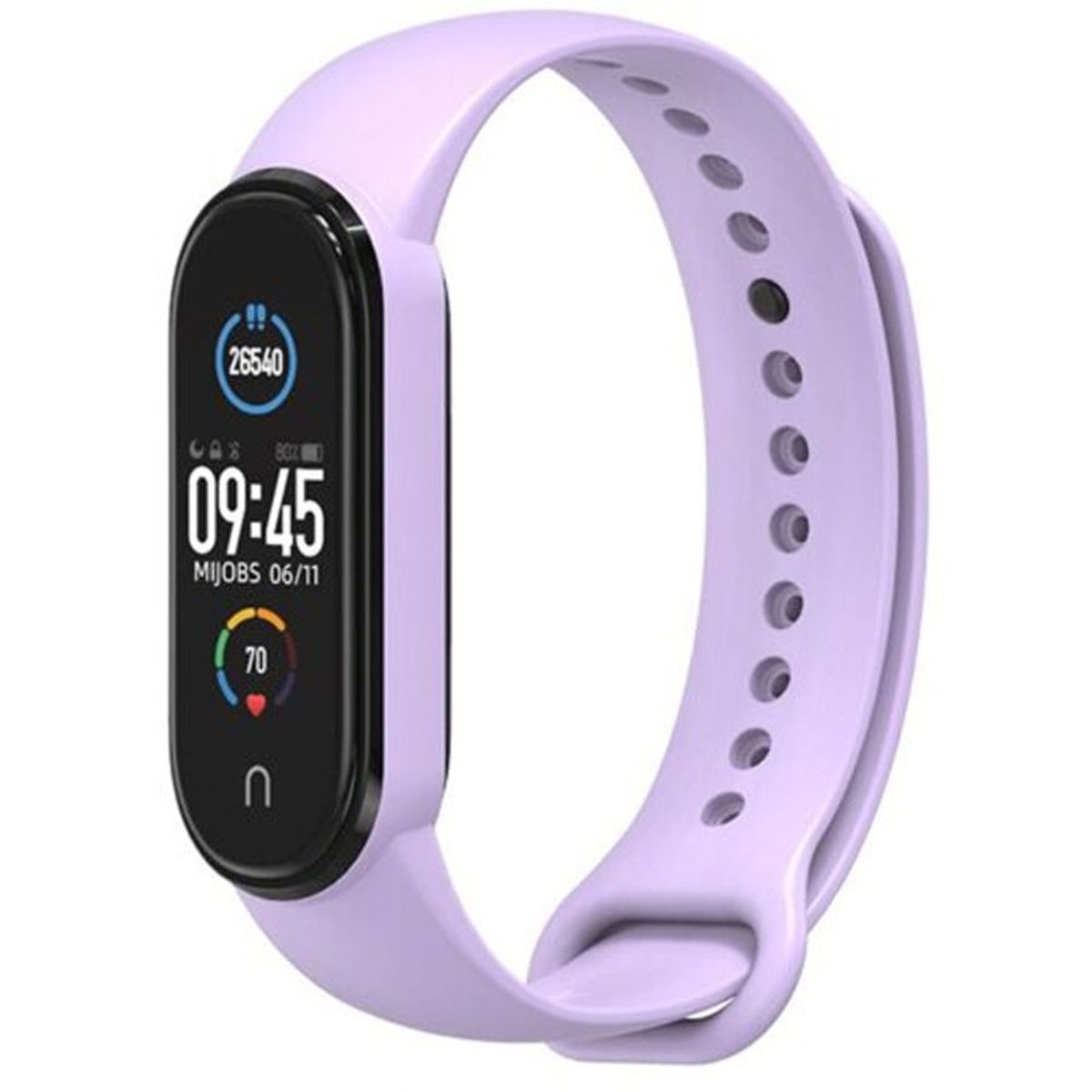 GENERICO - Correa de Silicona para Xiaomi Mi Band 5 Lila
