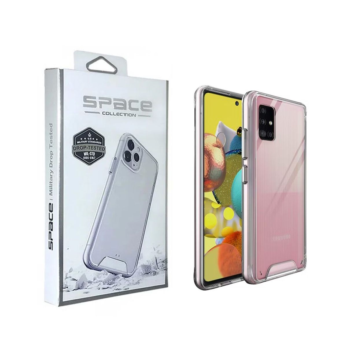 SPACE - Case Space AntiCaida para Samsung A51 Transparente
