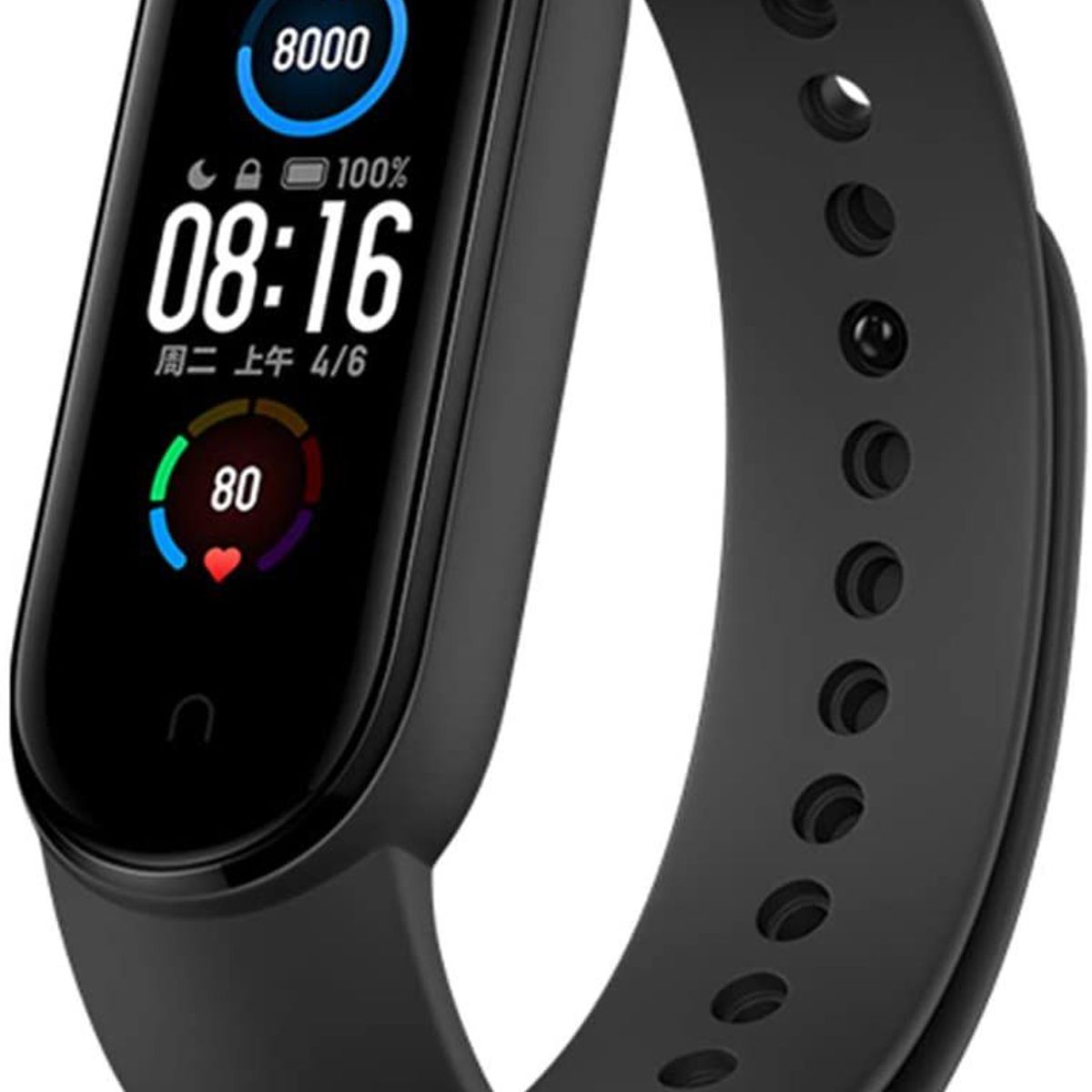 GENERICO - Correa de Silicona + Mica Vidrio 9H Para Xiaomi Mi Band 6 - Negro