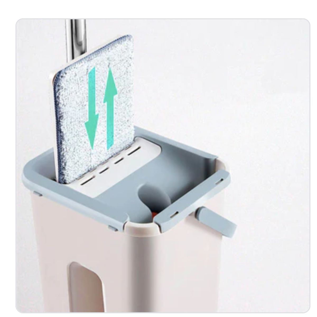 GENERICO - Trapeador Mopa Plano y Balde Escurridor - 5 mopas