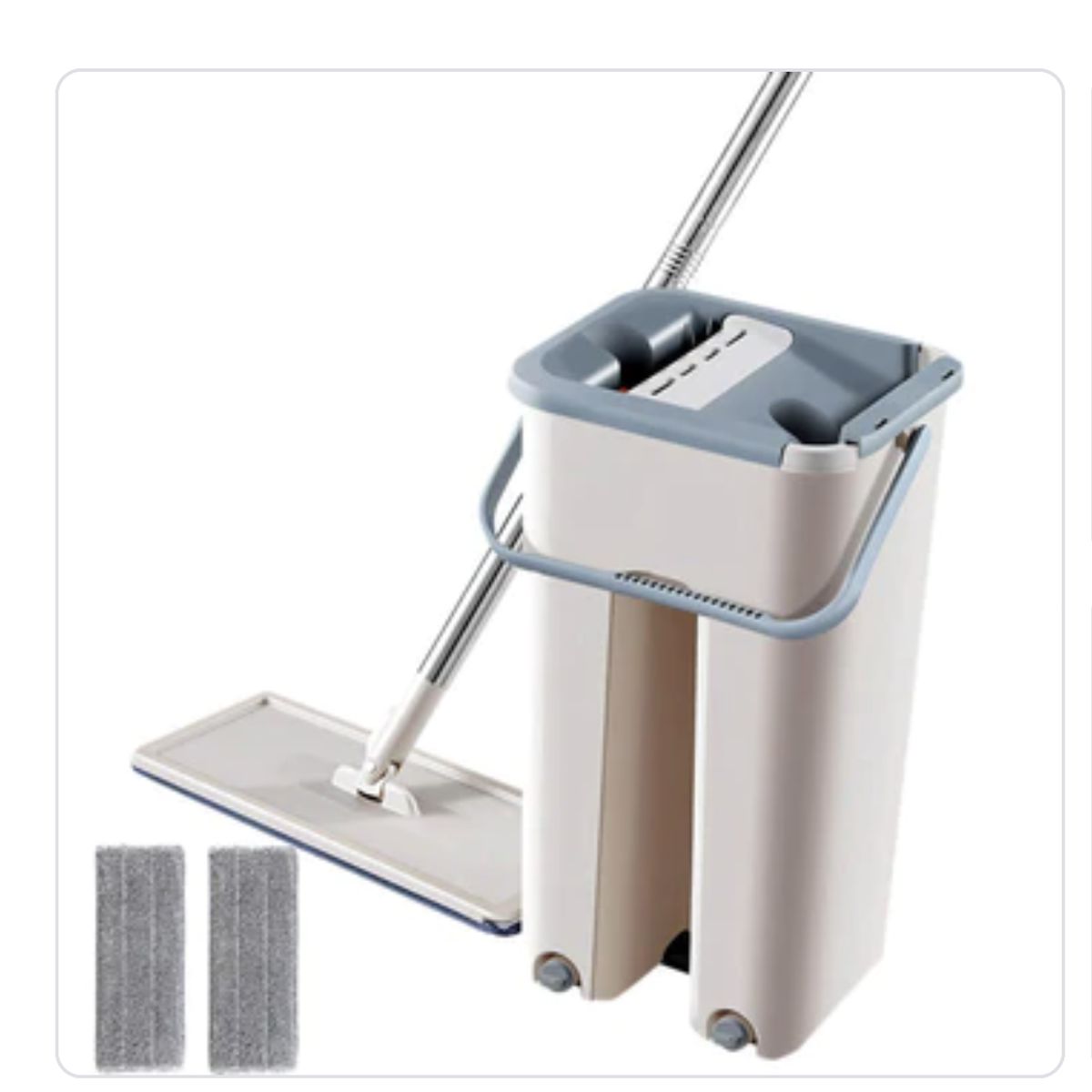 GENERICO - Trapeador Mopa Plano y Balde Escurridor - 10 mopas