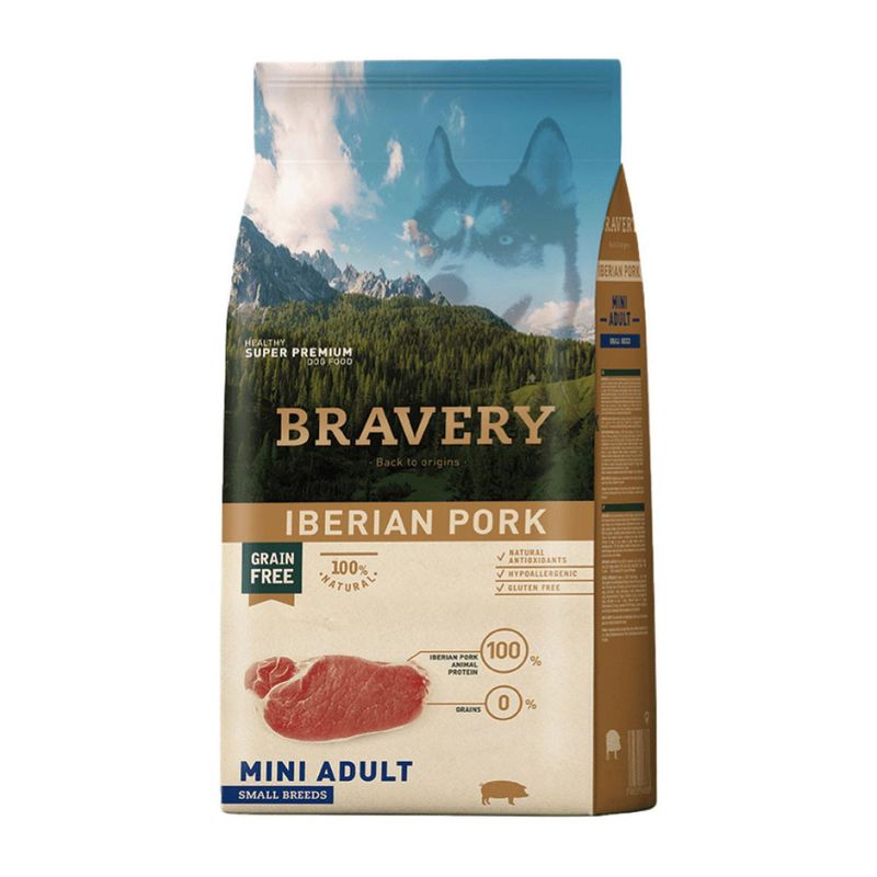 BRAVERY - Alimento Perros Pequeños Adulto Bravery Cerdo Ibérico 2Kg.