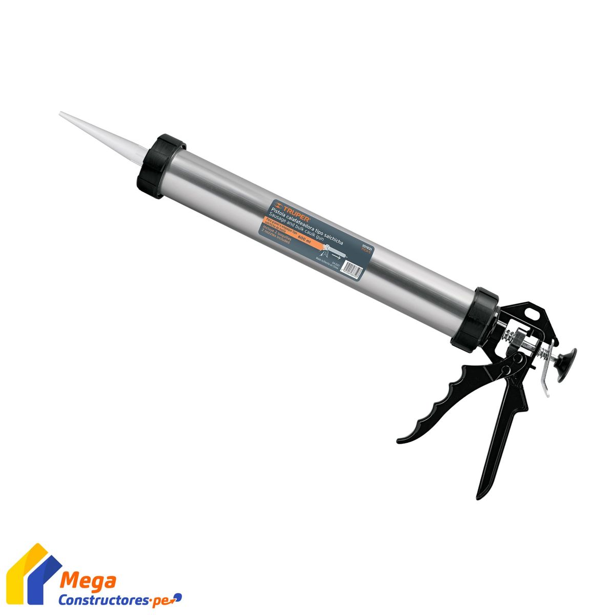 TRUPER - Pistola aplicador de silicona, salchicha de 600 ml, Truper 101931