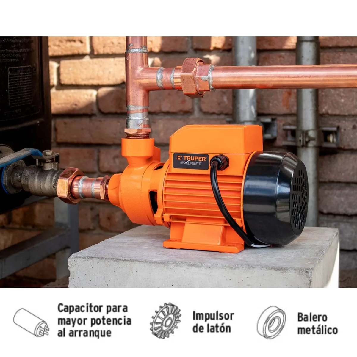 TRUPER - Bomba periférica para agua 0.5 HP 60 Hz 220V Truper  15019