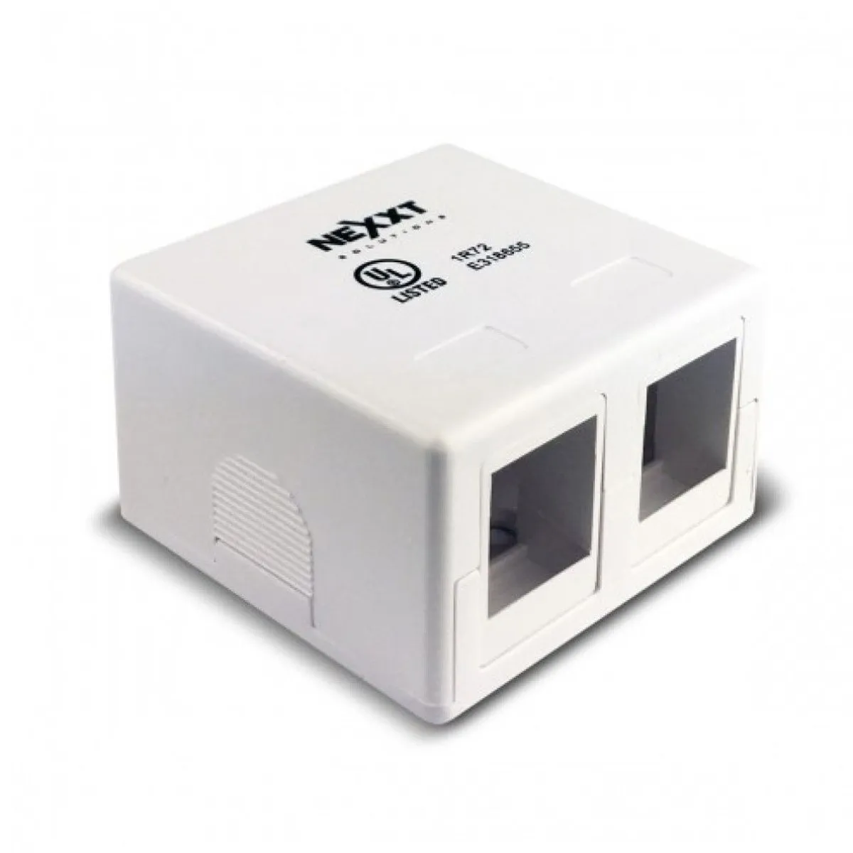 NEXXT SOLUTIONS - Nexxt Caja de Montaje Pared de 2 RJ-45 Cat5e/Cat6 Blanco - AE180NXT10