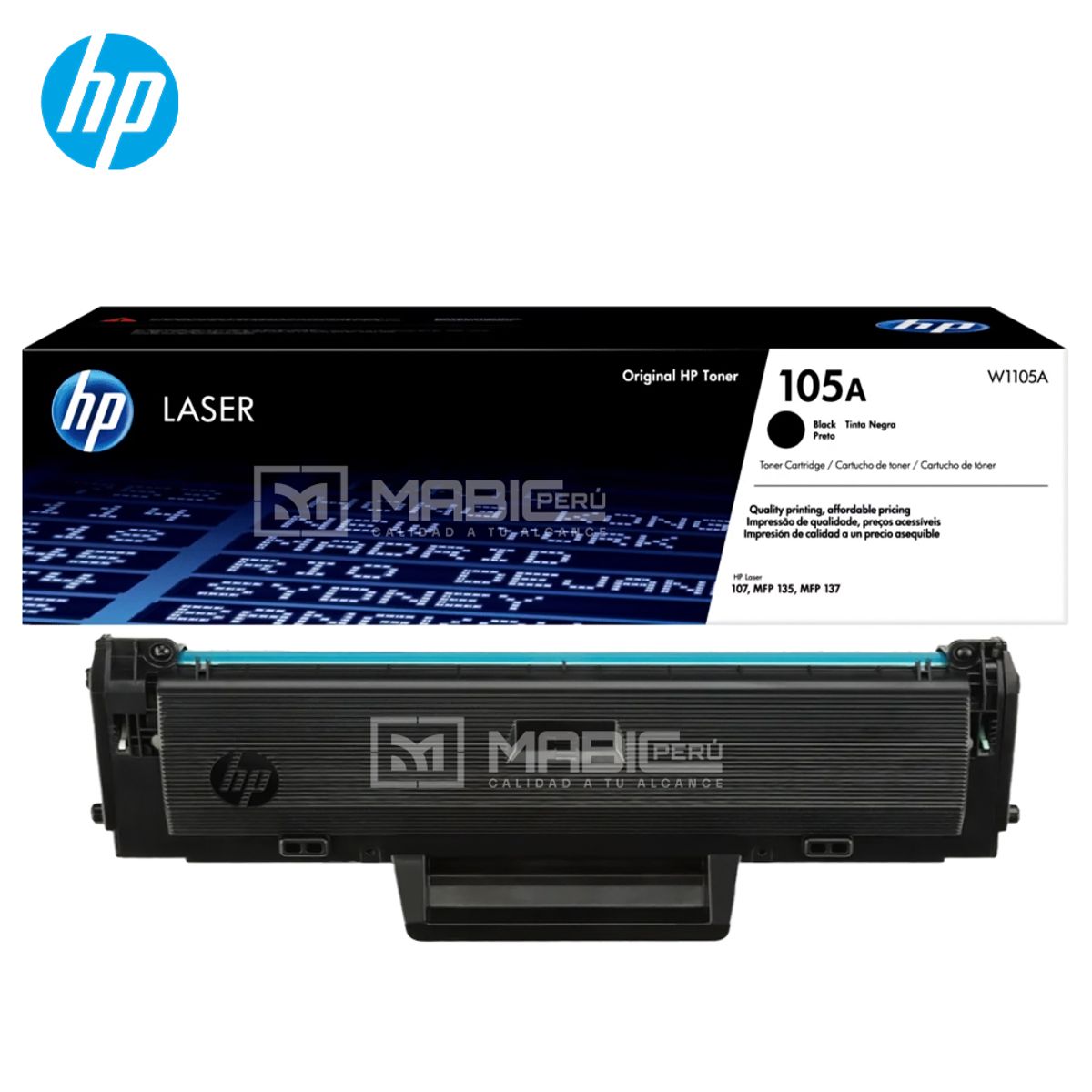HP - TONER HP 105A NEGRO W1105A LJ 107w 135w 137fnw ORIGINAL
